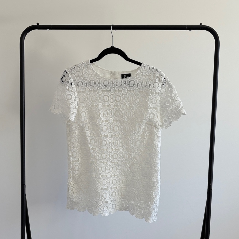 AMPERSAND AVE White Lace Blouse